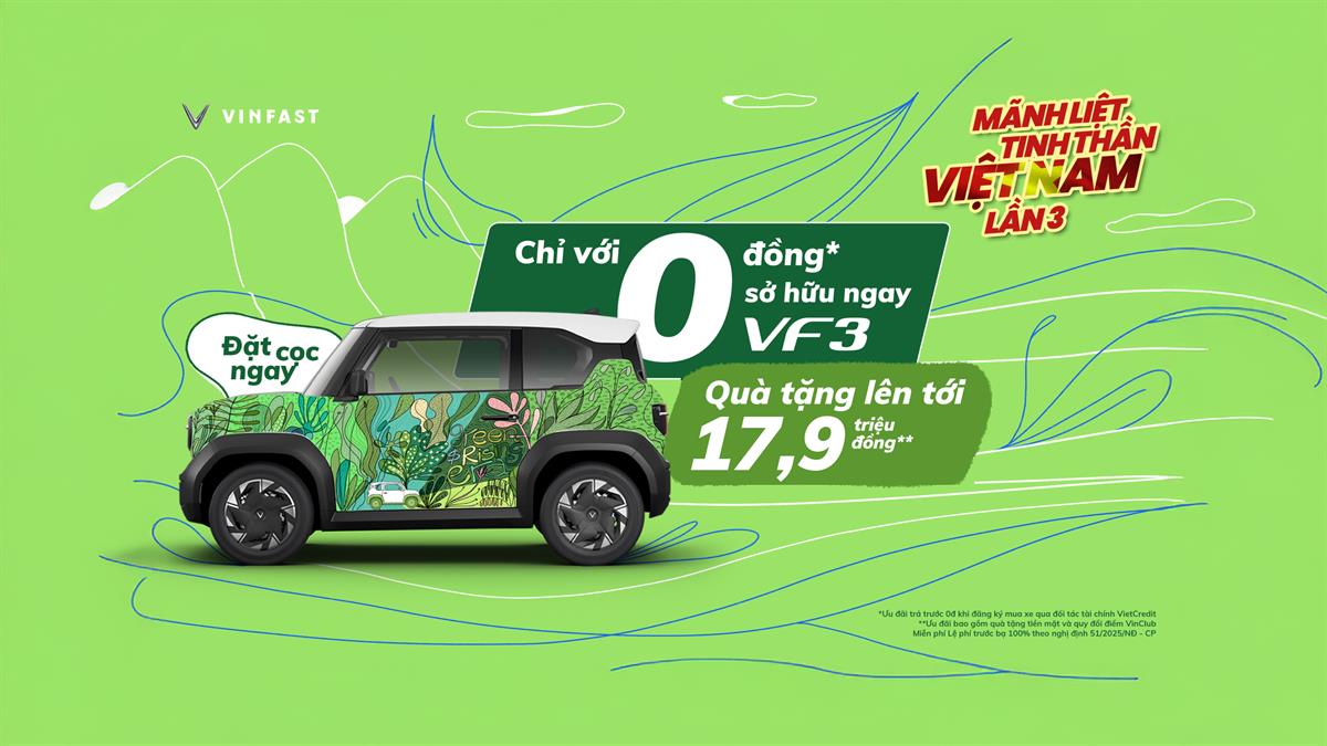 VinFast VF 3 - Xe nhỏ, giá trị lớn. tại đại lý Toyota Vinh